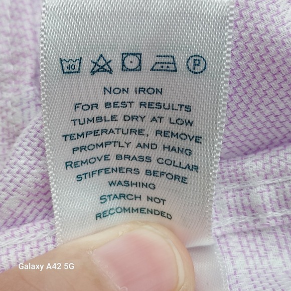 Charles Tyrwhitt Classic Fit Non Iron Pink Check Dress Shirt 17 1/2 36 - Picture 4 of 7